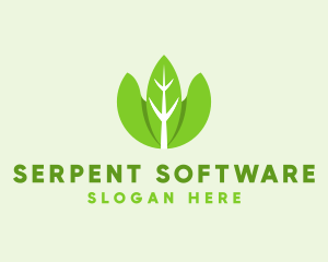 Organic Herb Leaves  logo design