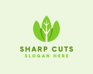 Organic Herb Leaves  logo design