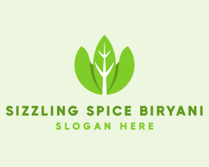 Organic Herb Leaves  logo design