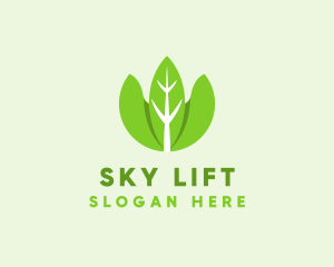 Organic Herb Leaves  logo design