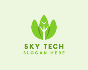 Organic Herb Leaves  logo design