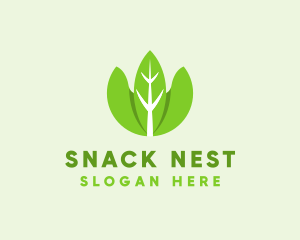 Organic Herb Leaves  logo design