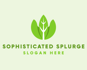 Organic Herb Leaves  logo design