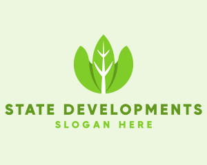 Organic Herb Leaves  logo design