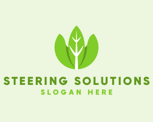 Organic Herb Leaves  logo design