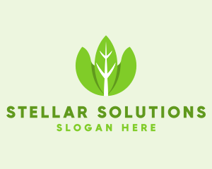 Organic Herb Leaves  logo design