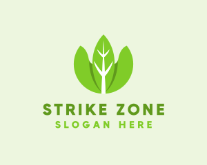 Organic Herb Leaves  logo design