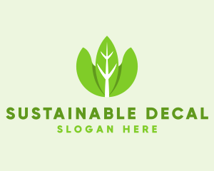 Organic Herb Leaves  logo design