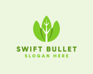 Organic Herb Leaves  logo design