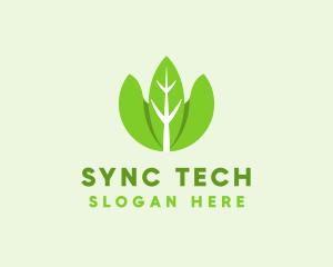 Organic Herb Leaves  logo design