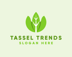 Organic Herb Leaves  logo design