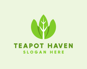 Organic Herb Leaves  logo design