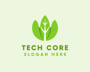 Organic Herb Leaves  logo design