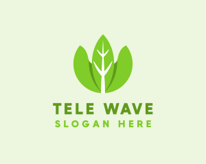 Organic Herb Leaves  logo design