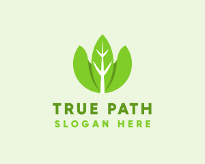 Organic Herb Leaves  logo design