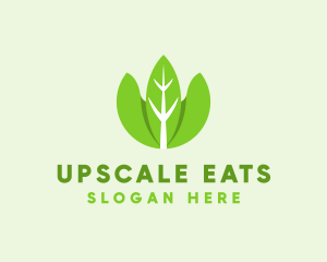 Organic Herb Leaves  logo design