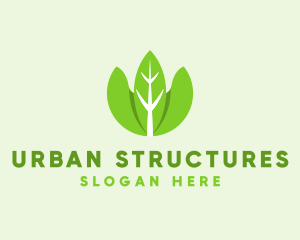 Organic Herb Leaves  logo design