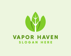 Organic Herb Leaves  logo design