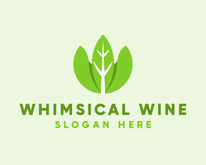 Organic Herb Leaves  logo design