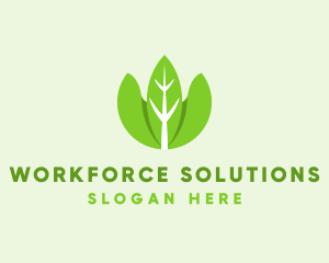 Organic Herb Leaves  logo design