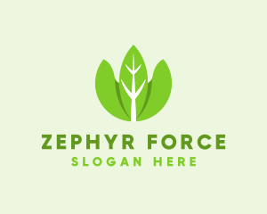 Organic Herb Leaves  logo design