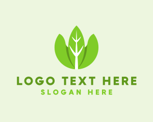 Vegetarian - Organic Herb Leaves logo design