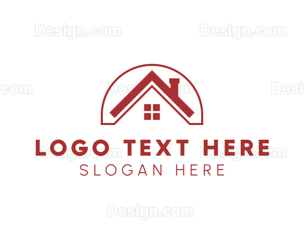 Red Architecture House Logo