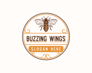 Bee Insect Wings logo design