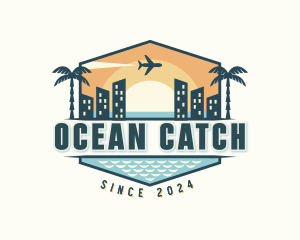 Sunset Ocean Travel logo design