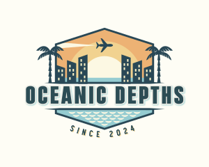 Sunset Ocean Travel logo design