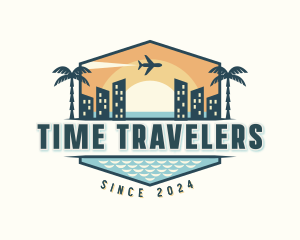 Sunset Ocean Travel logo design