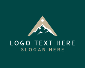 Hike - Mountain Star Peak logo design