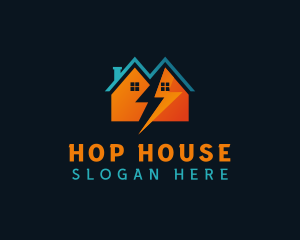 Lightning Bolt House logo design