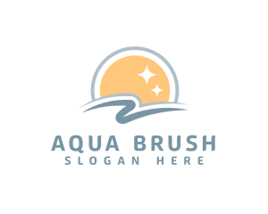 Sunny Beach Ocean  logo design