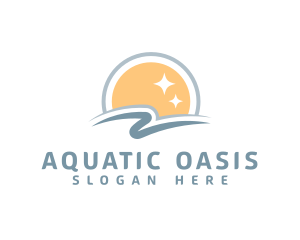 Sunny Beach Ocean  logo design