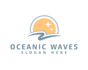 Sunny Beach Ocean  logo design