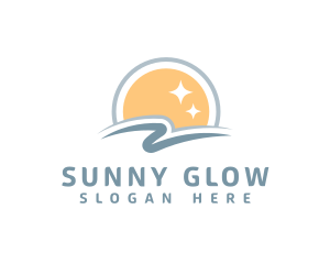 Sunny Beach Ocean  logo design