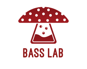 Mushroom Lab Flask logo design