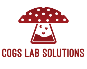 Mushroom Lab Flask logo design