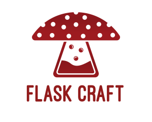 Mushroom Lab Flask logo design