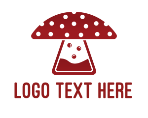 Medical - Mushroom Lab Flask logo design