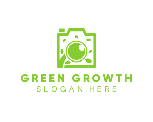 Green Leaf Lens logo design