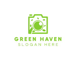 Green Leaf Lens logo design