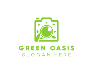 Green Leaf Lens logo design