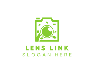 Green Leaf Lens logo design