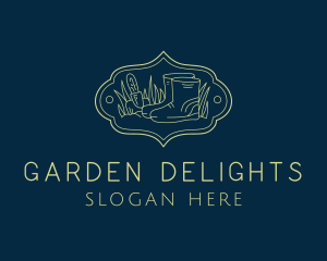 Garden Trowel & Boots logo design