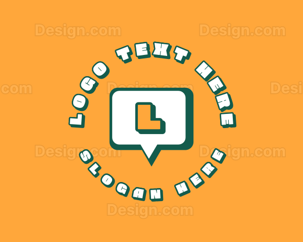 Quirky Speech Balloon Logo