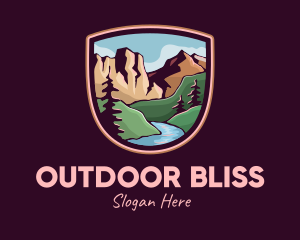 Lake Outdoor Badge logo design