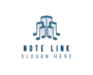 Note Symbol Building logo design