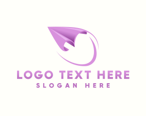 Logistics Paper Plane Courier logo